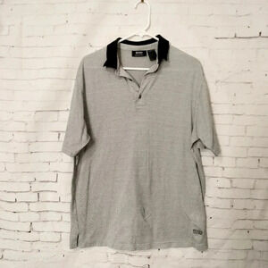 BOSS Hugo Boss Polo black label size Large Shirt Black White Cotton Black label